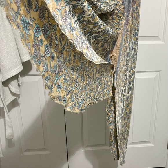 Silky Feminine Gorgeous Bohemian Versatile Dress Medium Colorful w/Wild Flowers - Picture 4 of 7